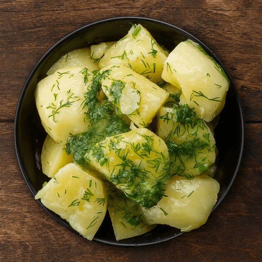 Отварной картофель с маслом